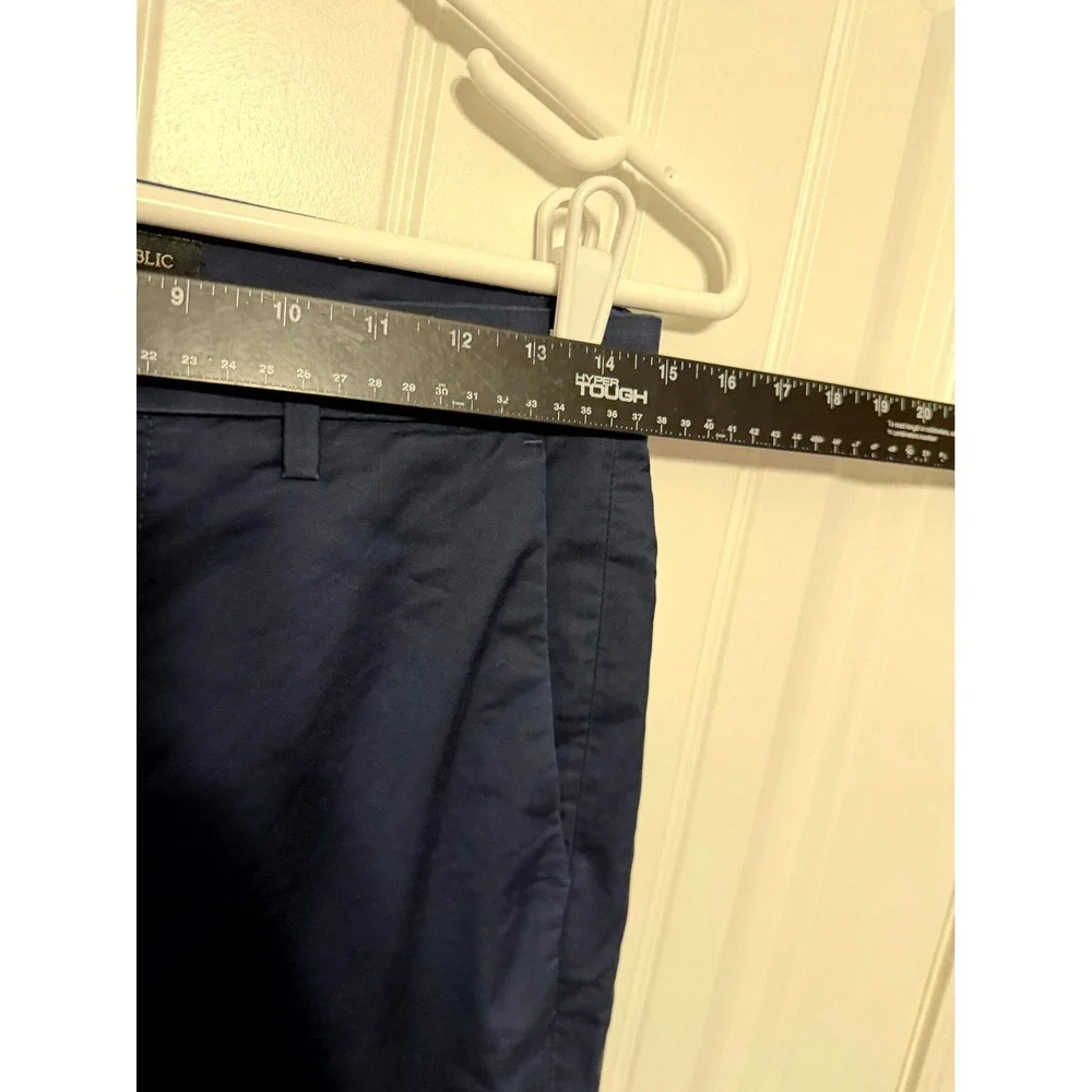 Banana Republic Chino Pants Mens 28x32 Navy Blue Slim Fit Stretch Cotton Pants